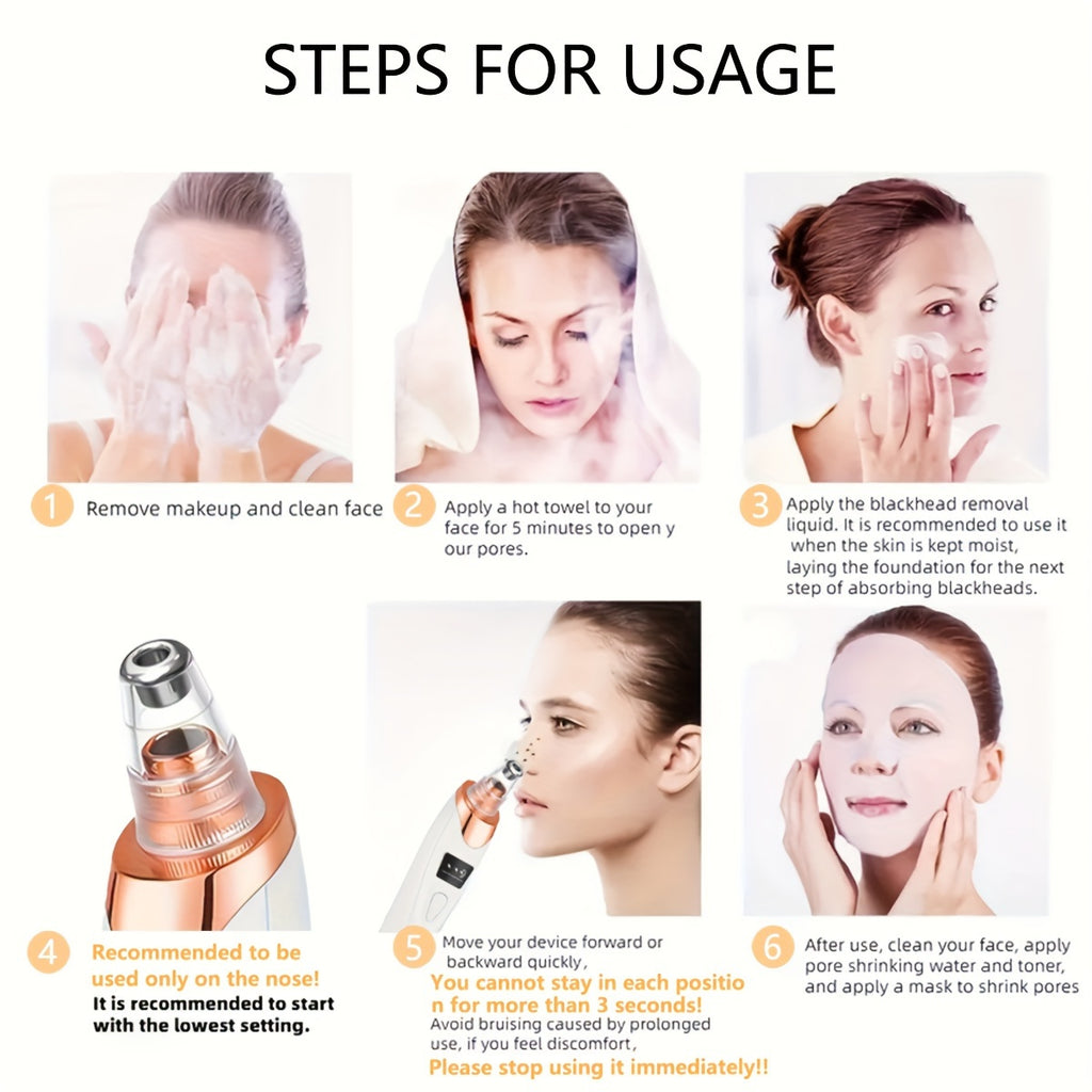 Blackhead Remover Pore Vacuum - Electric Facial Pore Cleaner