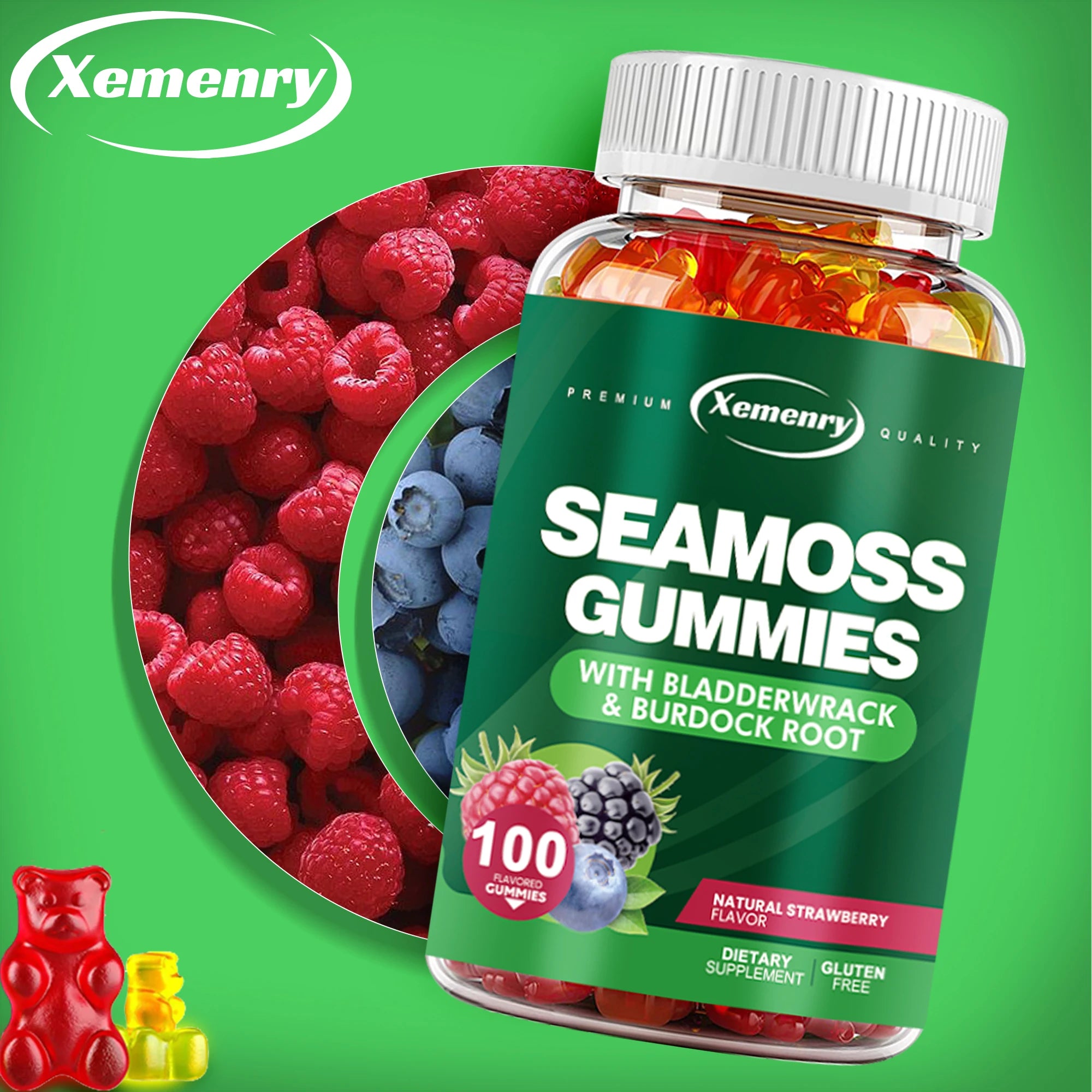 SEAMOSS Gummies - with Bladderwrack, Burdock Root - Immune Health