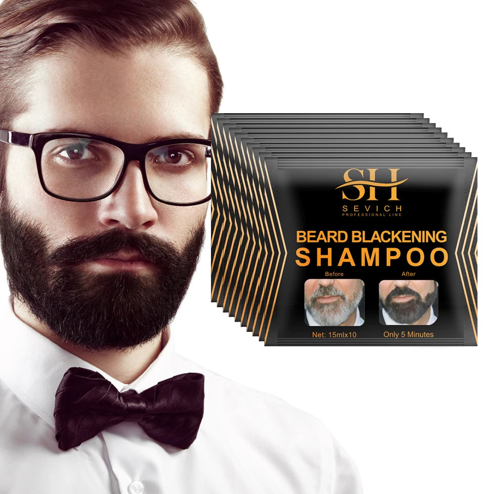 5PCS Natural Beard Hair Dye - 5 Minute Instant Blackening Color Tint Cream