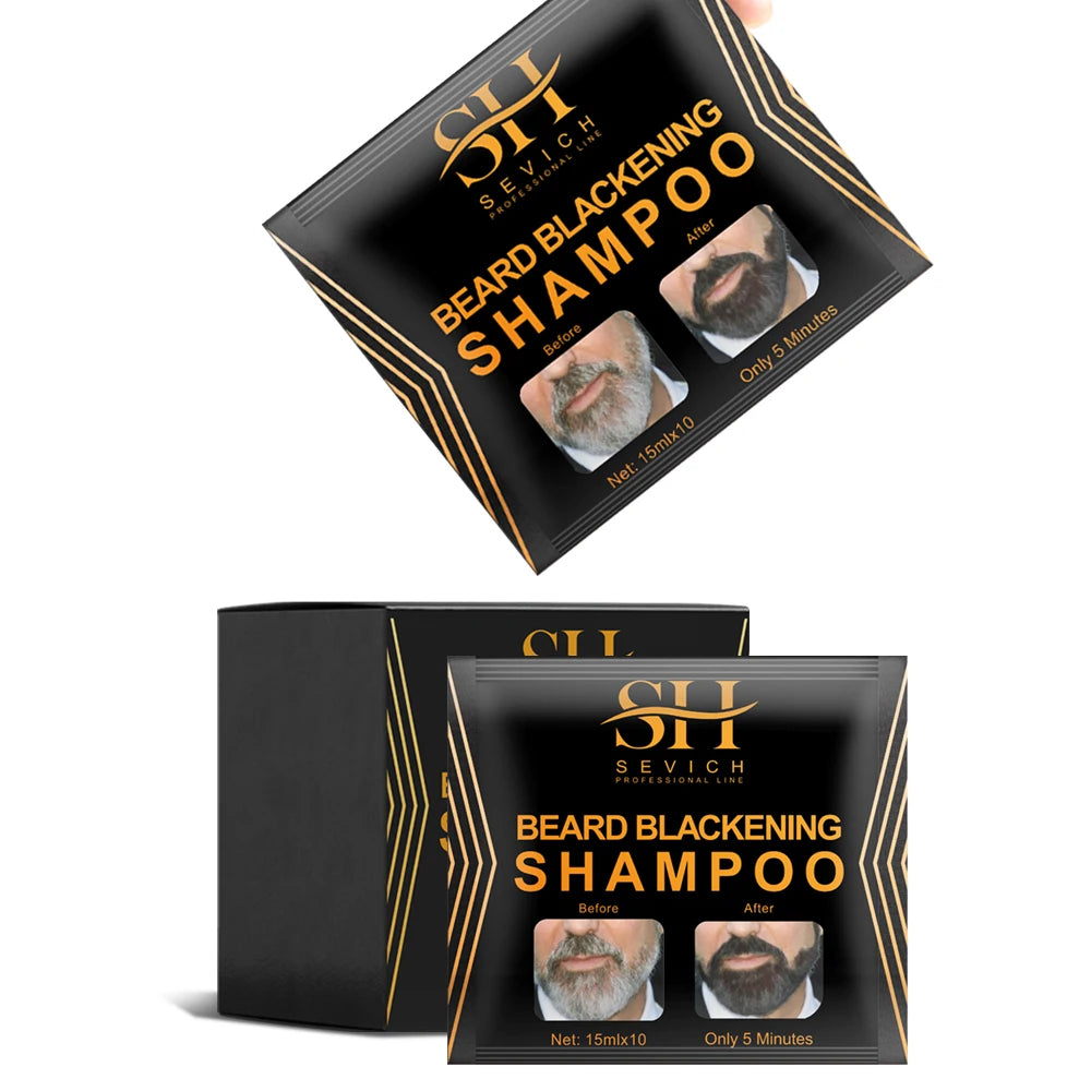 5PCS Natural Beard Hair Dye - 5 Minute Instant Blackening Color Tint Cream